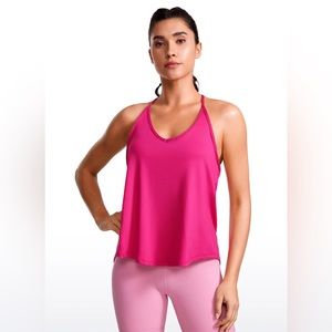 CRZ YOGA Hot Pink Racerback Tank Top